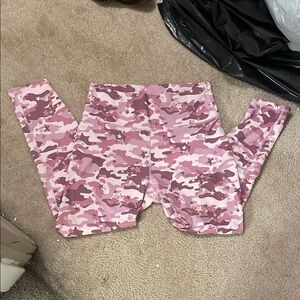 Fabletics Pink Camouflage Leggings